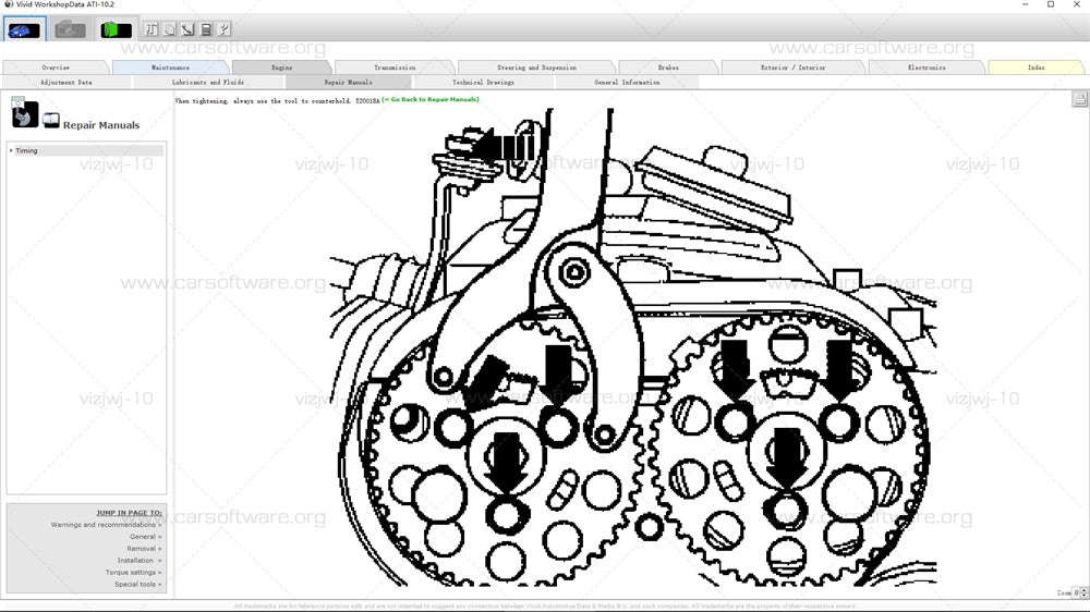 Vivid Workshop DATA 2010.2 Cars repair manual electronic book Vivid's technical database for European cars about the maintenance and repair, adjustment data, technical drawings, fuses and relays, diagnostic trouble codes and data management engine