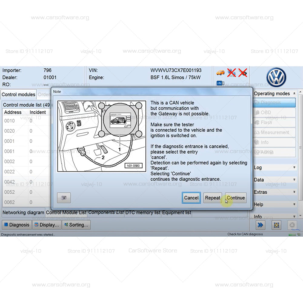 2025 Perfect Version ODIS V7.2.1 with License Diagnostic & Programming Software Offboard Diagnostic Information System Service support for VW/ AUDI/ SKODA/ SEAT can read & clear code programming show circuit diagrams diagnostic guidelines