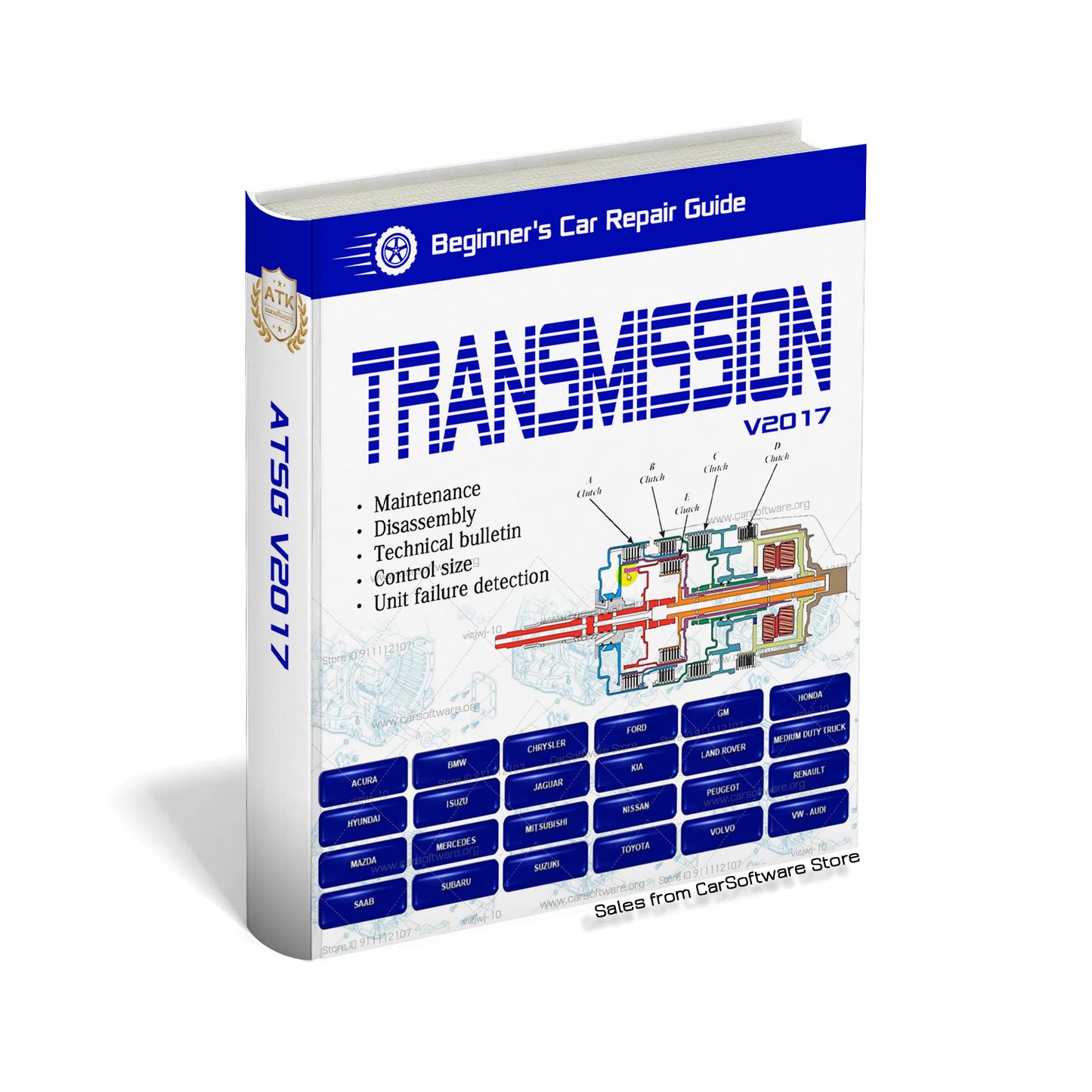 ATSG 2017 Automatic Transmission Maintenance Group Software including the maintenance, disassembly, technical bulletin and other information of the automatic transmission