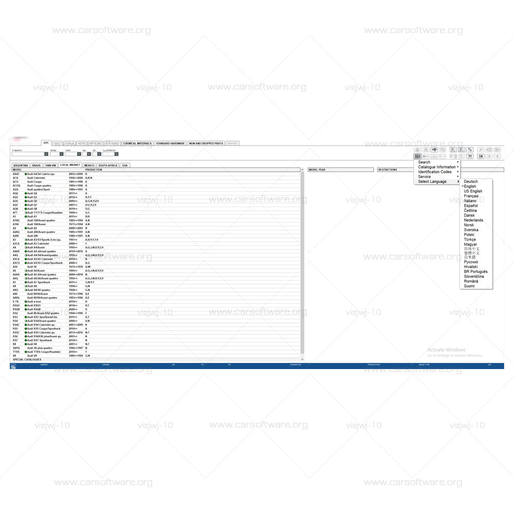 ETKA V8.3 with free keygen Have official spare parts database for Volkswagen, Audi, Seat, Skoda and Volkswagen commercial vehicles Like Engine, Gearbox, Rear axle, brakes, Electrics ...