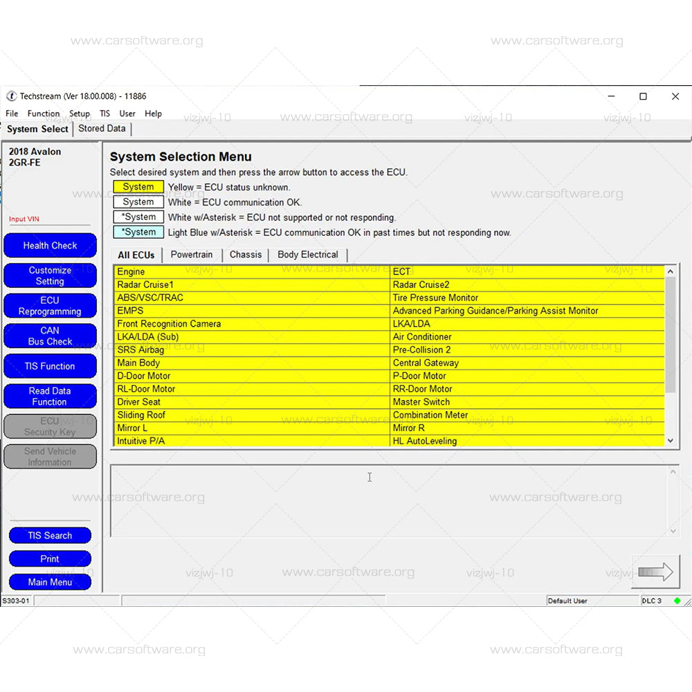 Techstream V18.00.008 For MINI VCI scantool for Toyota/Lexus/Scion ECMs cars since 1996 Technical Service Bulletins (TSBs) Diagnose, Customer setting, Programming , Reprogramming (ECM/ECU), Coding etc.