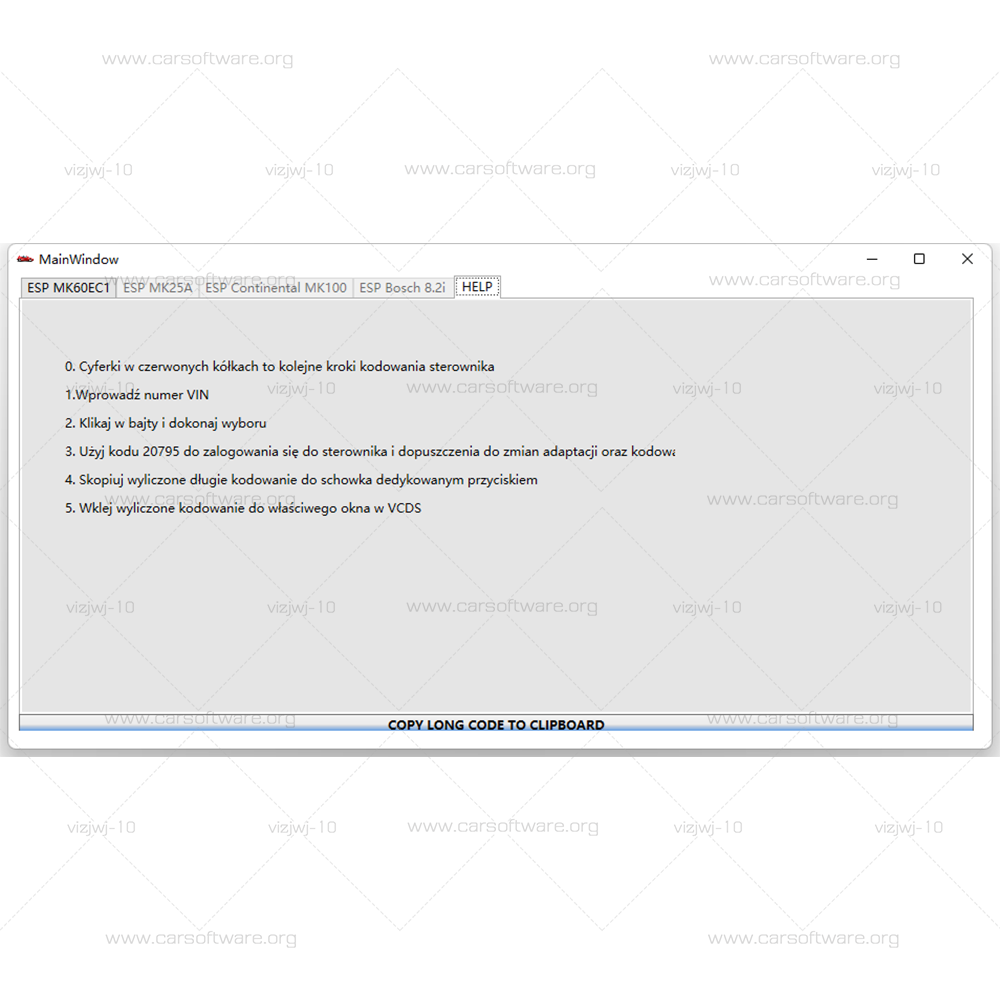 2025 ABS ESP Long Code Calculator for Bosch ESP units Changes to Adaptations and Codes VAG VCDS VIN number Suports over 20 Cars