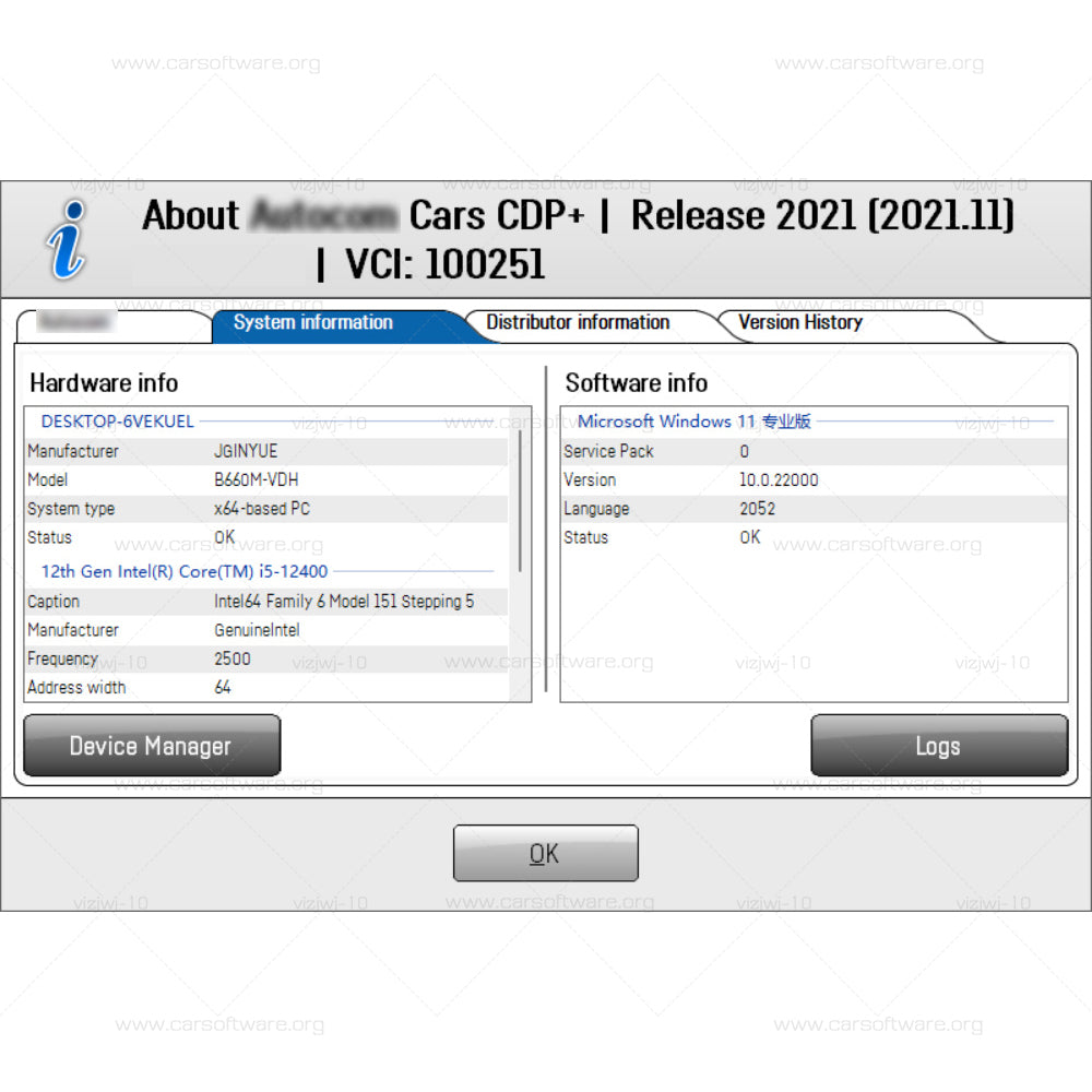 Autocom 2021.11 with keygen Car Truck Diagnostic Tool Software Read and clear fault codes 2025 Latest installation video full guide Professional Repair tools Work with DS150E 100251