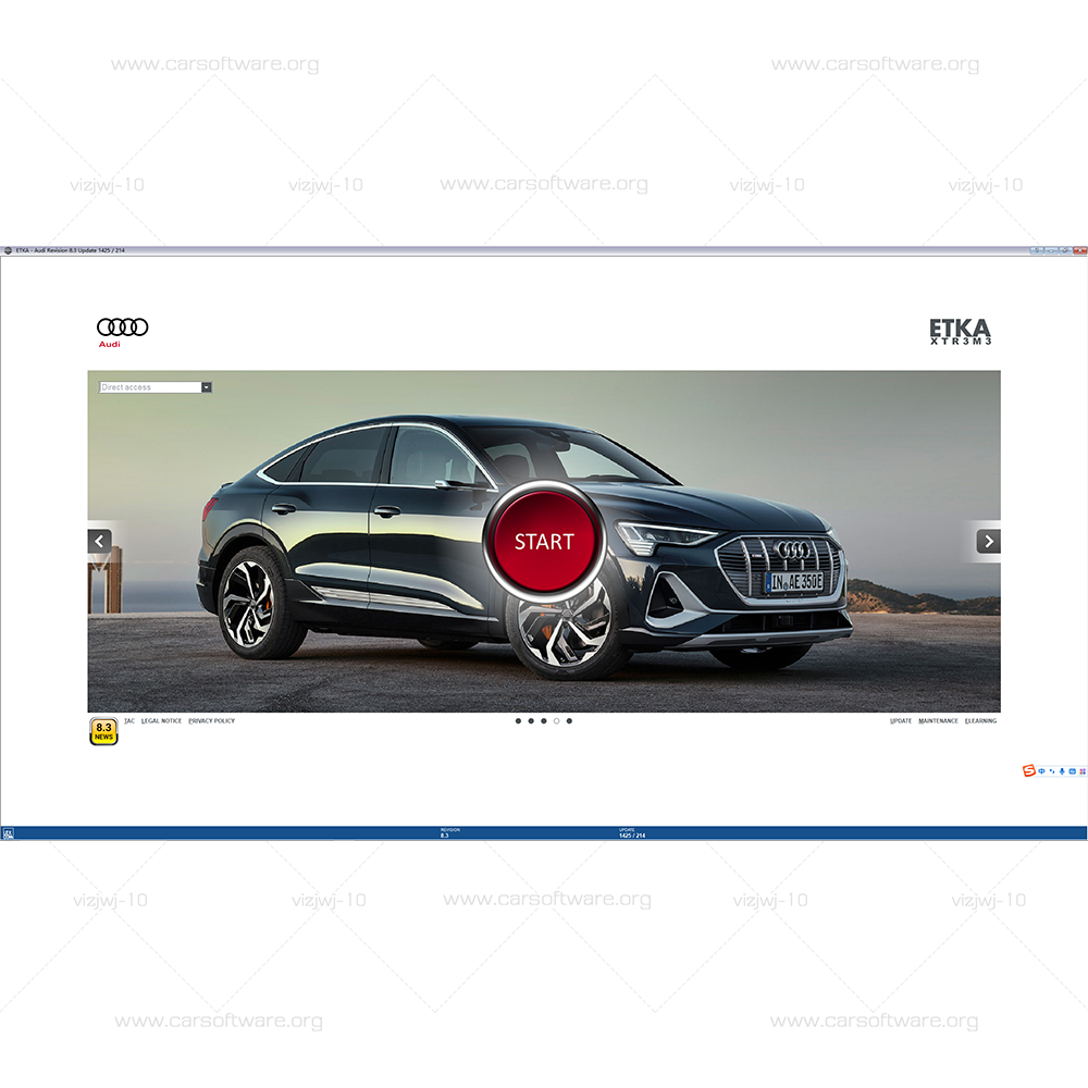 ETKA V8.3 with free keygen Have official spare parts database for Volkswagen, Audi, Seat, Skoda and Volkswagen commercial vehicles Like Engine, Gearbox, Rear axle, brakes, Electrics ...