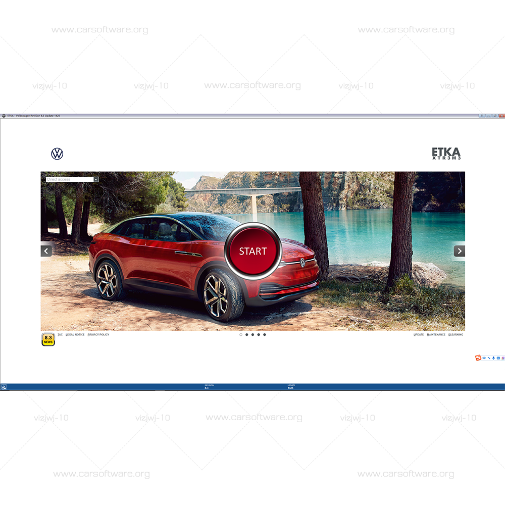 ETKA V8.3 with free keygen Have official spare parts database for Volkswagen, Audi, Seat, Skoda and Volkswagen commercial vehicles Like Engine, Gearbox, Rear axle, brakes, Electrics ...