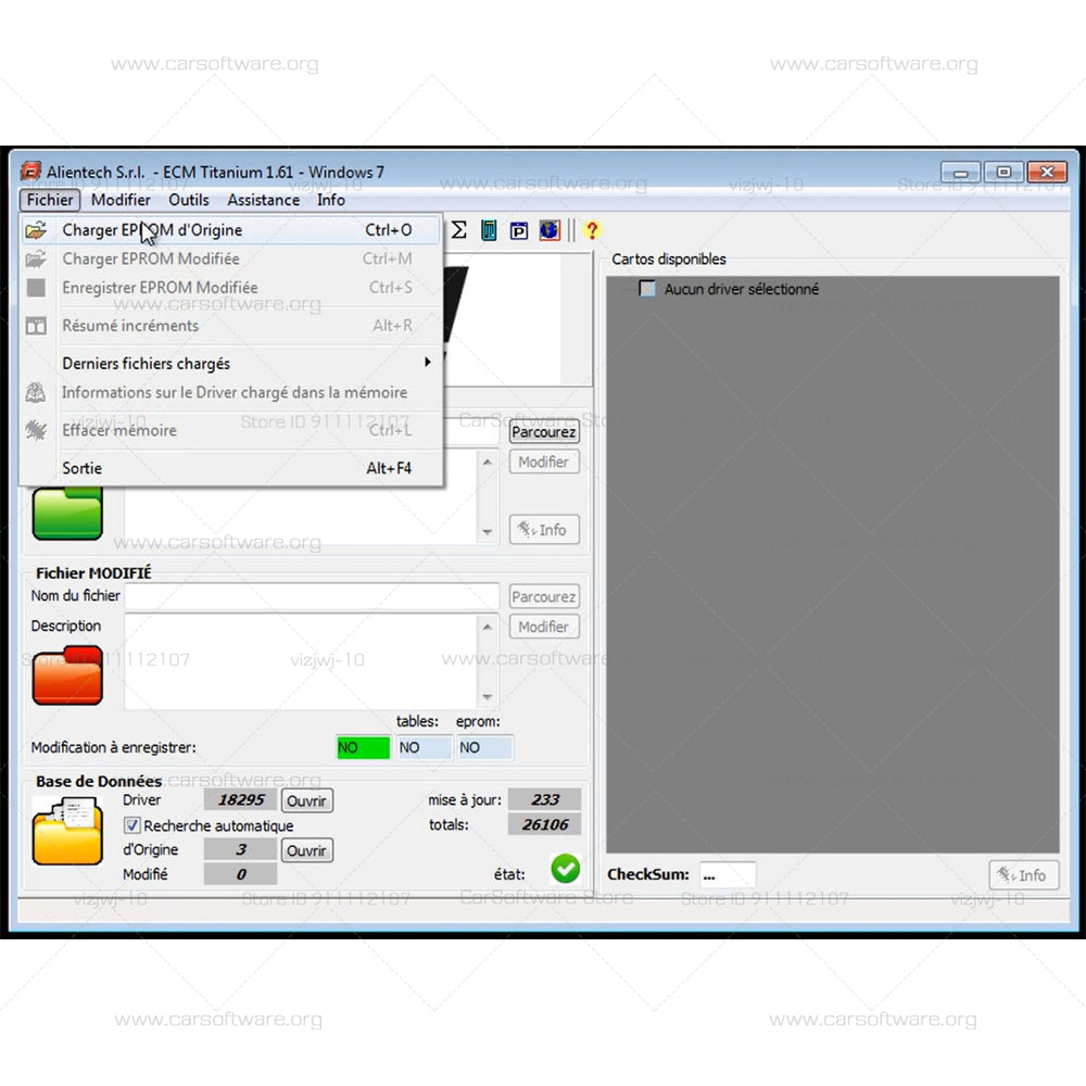 ECM Titanium V1.61 ECU Repair Software With 26000 + Driver ECM 18259+ Drivers to interpret the files that are contained inside the motor controller and increase the engine power