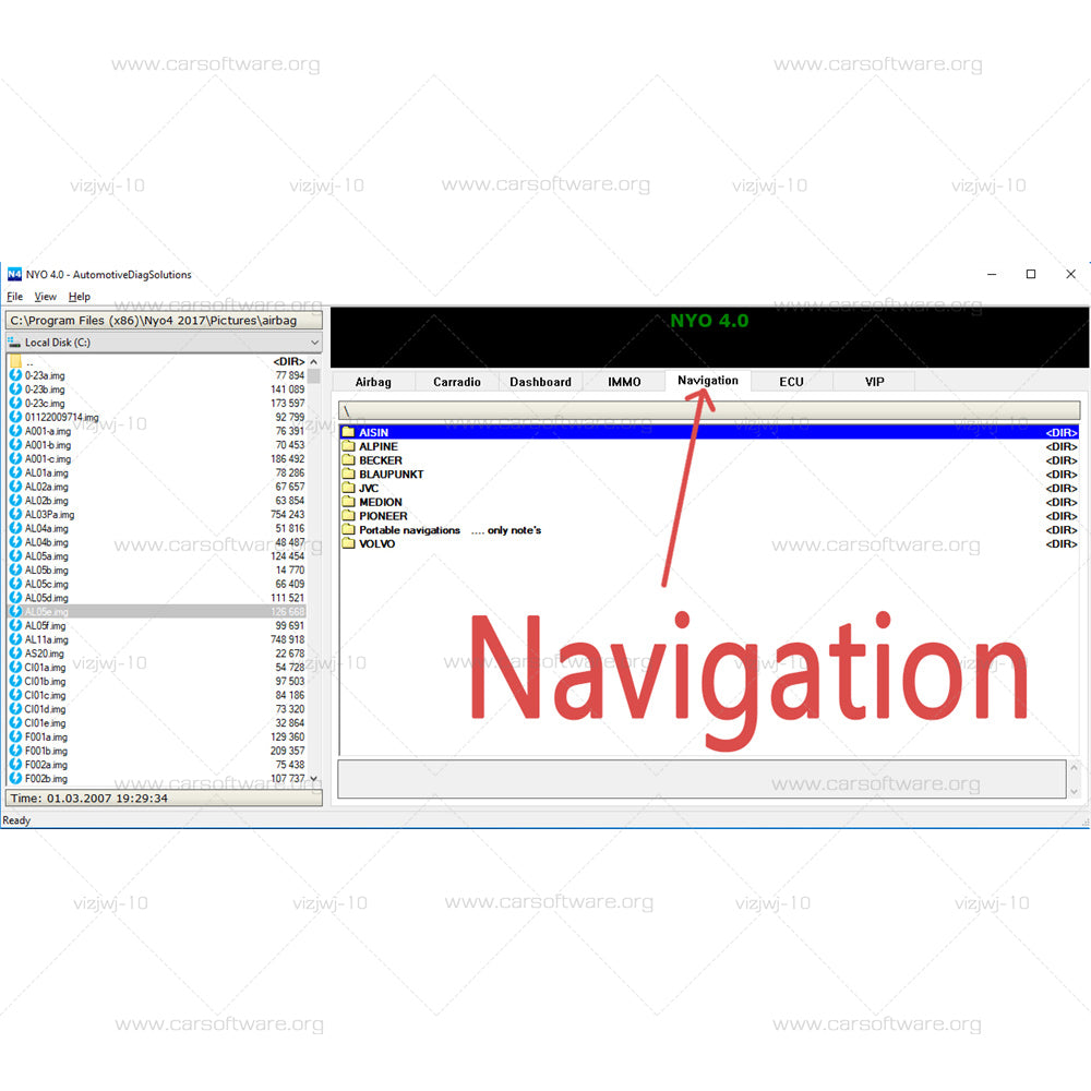NYO 4.0 Professional vehicle maintenance software Designed for car-radio unlock and dashboard recalibration, Calculate, Rewrite, Identify Scripts.