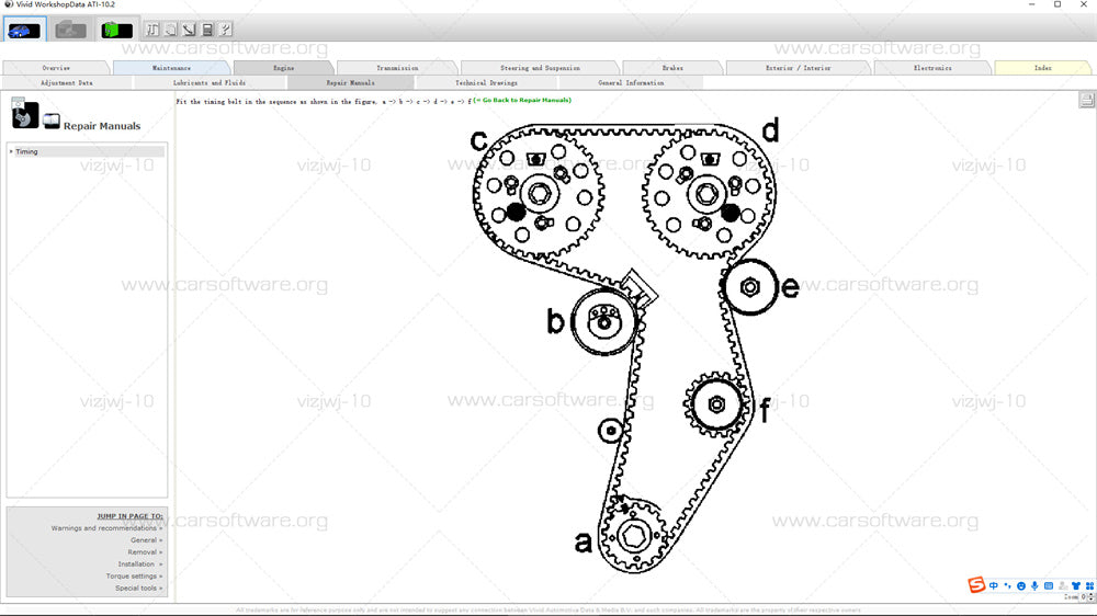 Vivid Workshop DATA 2010.2 Cars repair manual electronic book Vivid's technical database for European cars about the maintenance and repair, adjustment data, technical drawings, fuses and relays, diagnostic trouble codes and data management engine