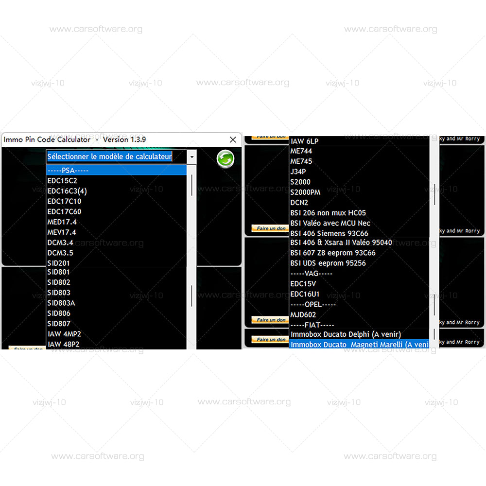 IMMO Pin Code Calculator V1.3.9 Software keygen for PSA / VAG / OPEL / FIAT Immobox to decode pin code on many PSA ecu’s by dump