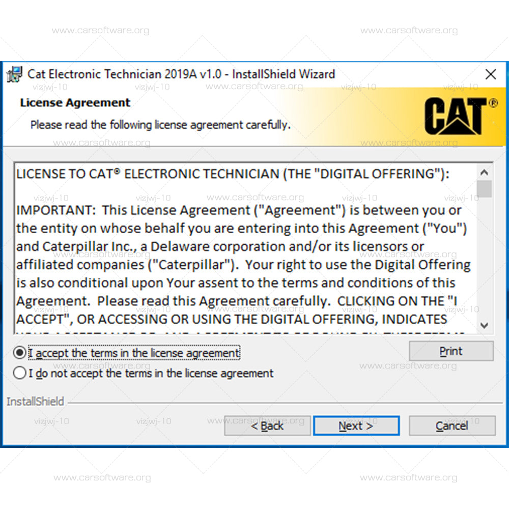 Caterpillar Electronic Technician 2019C Diagnostic Software Work with Nexiq Professional excavator maintenance software Electronic Control Module (ECM) Diagnose Communicate and Service electronically controlled