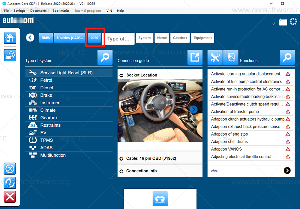 Autocoms 2020.23 with Keygen Ds150e Automotive diagnostic tools VCI OBD2 CDP Light truck diagnostic software supports clearing fault codes Diagnose and code, replace brake pads, read chassis number, voltage check