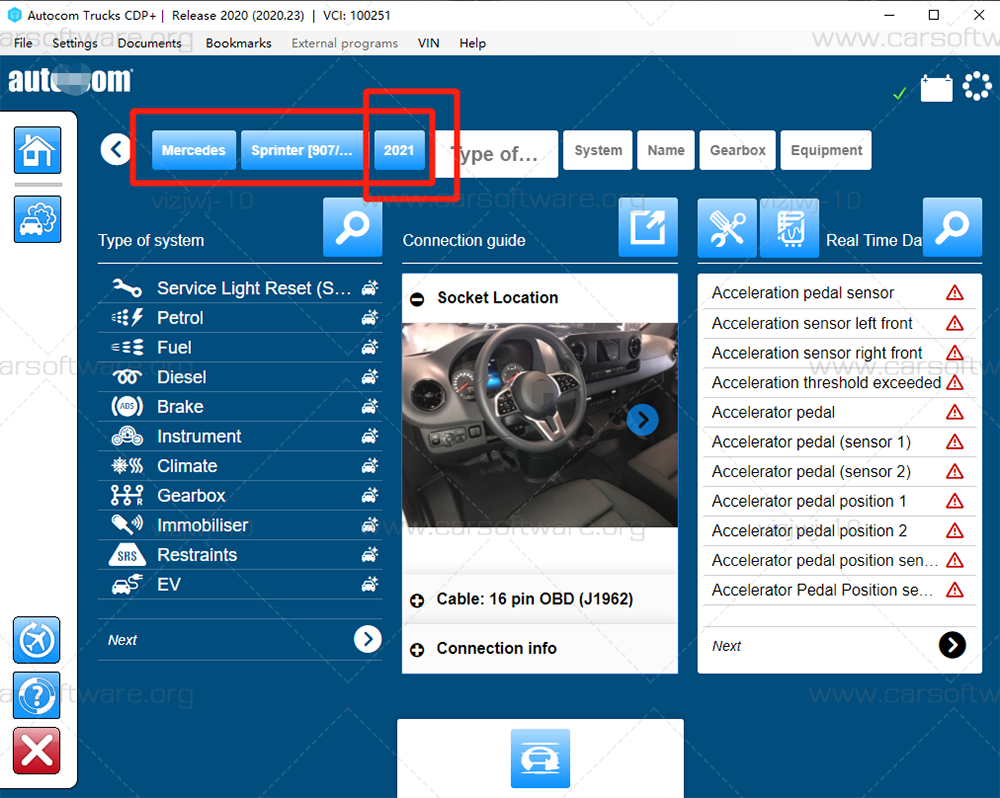 Autocoms 2020.23 with Keygen Ds150e Automotive diagnostic tools VCI OBD2 CDP Light truck diagnostic software supports clearing fault codes Diagnose and code, replace brake pads, read chassis number, voltage check