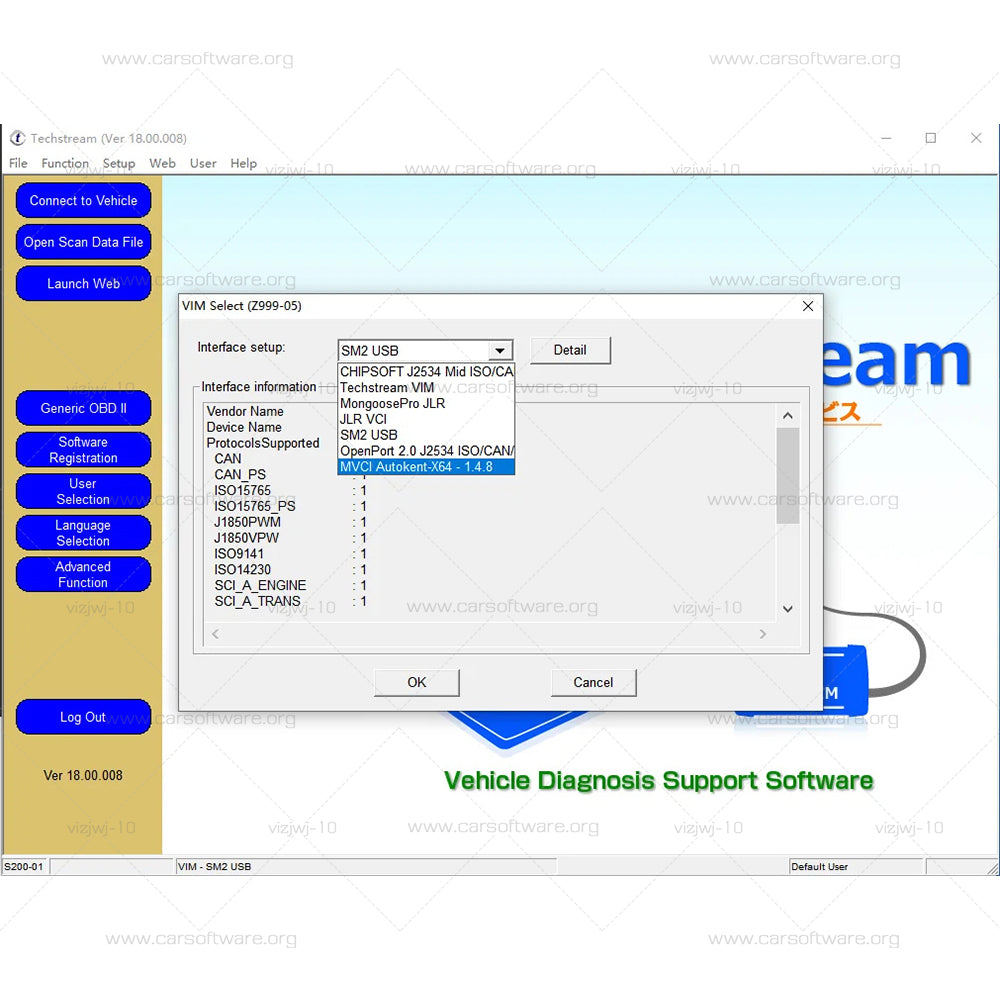 Techstream V18.00.008 For MINI VCI scantool for Toyota/Lexus/Scion ECMs cars since 1996 Technical Service Bulletins (TSBs) Diagnose, Customer setting, Programming , Reprogramming (ECM/ECU), Coding etc.