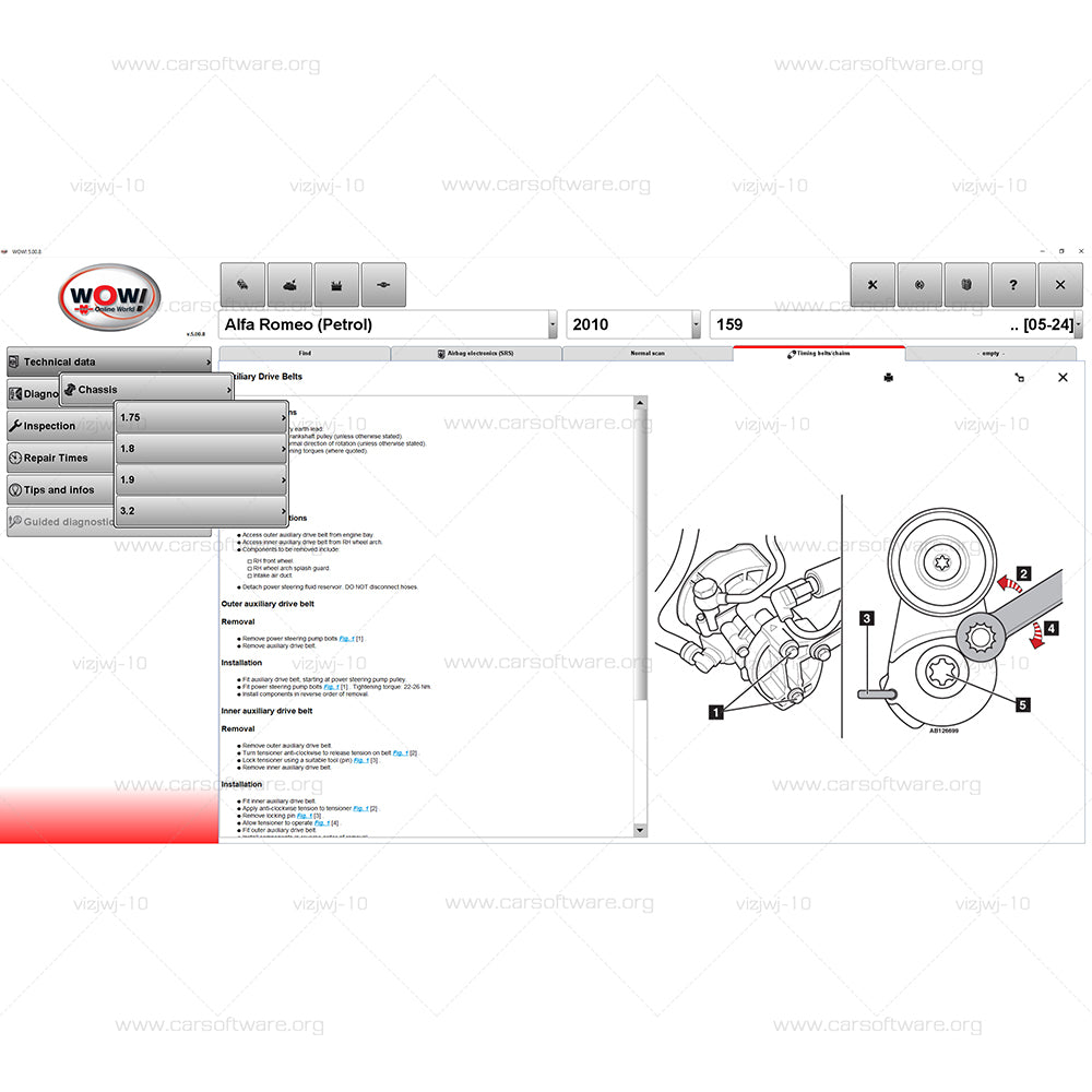 Wurth WoW Snooper 5.00.12 with free crack Diagnoses Software clears fault codes for cars/light trucks functions for diagnosing, repairing and maintaining electronic systems