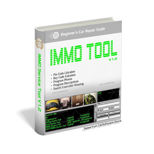 IMMO Service Tool V1.2 immo off Car software professionals working with immobilizers and calculate the pin by dump run without any installation process Professional maintenance documents