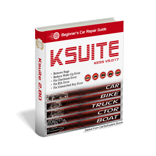Ksuite 2.80 ECU programming software tool Fix Checksum Error Reduce 80% Wake Up Error work with KESS V2 V5.017 for Cars/Trucks/Bikes/Tractros Updated years 1996-2016