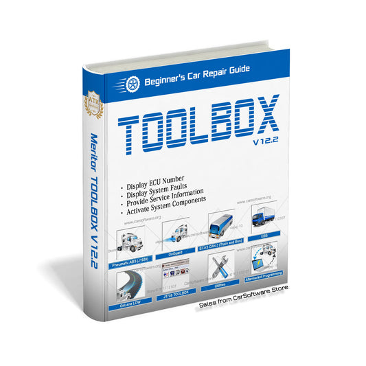 Meritorss TOOLB0X V12.2 for Meritorss WABCO Tractor and Trailer Pneumatic ABS Displays constant information stored system faults and corresponding repair instructions