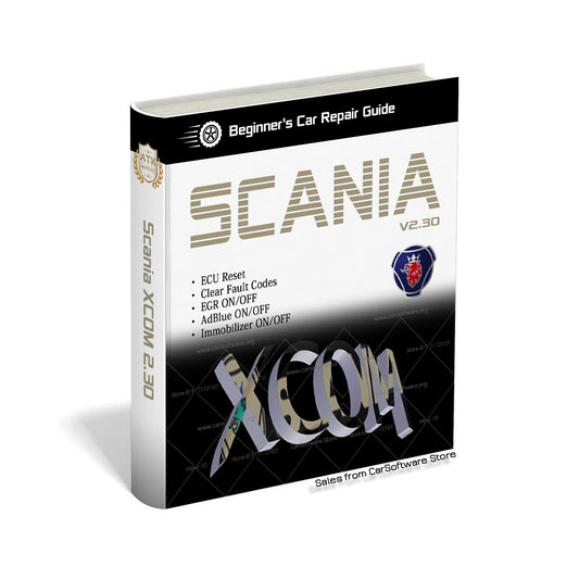 Scania XCOM V2.30 Immobilizer AdBlue EGR ON/OFF ECU Recovery Reset Unlock Chassis ID/VIN Change Truck Power INCREASE Read stored fault codes and Freeze Frames