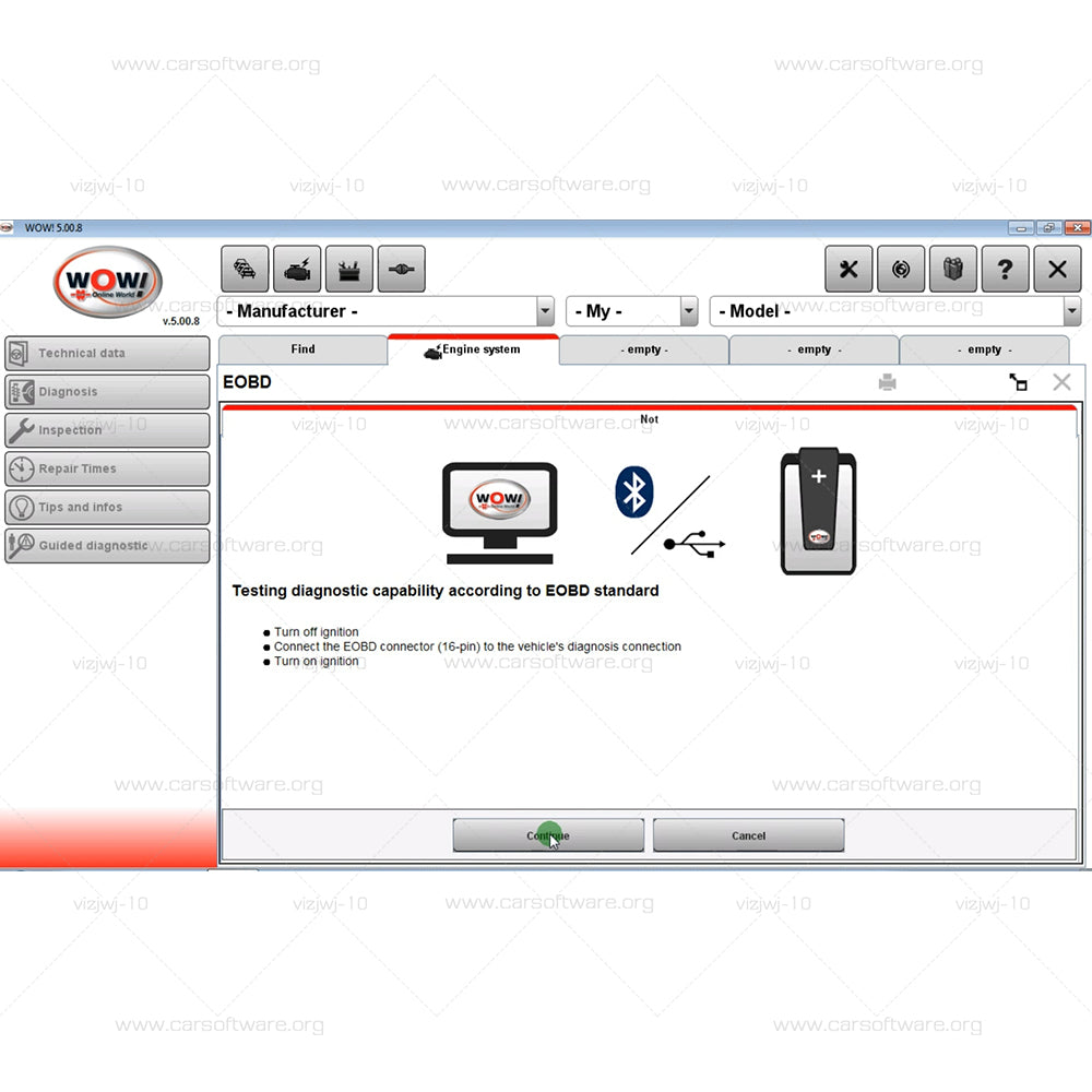Wurth WoW Snooper 5.00.12 with free crack Diagnoses Software clears fault codes for cars/light trucks functions for diagnosing, repairing and maintaining electronic systems