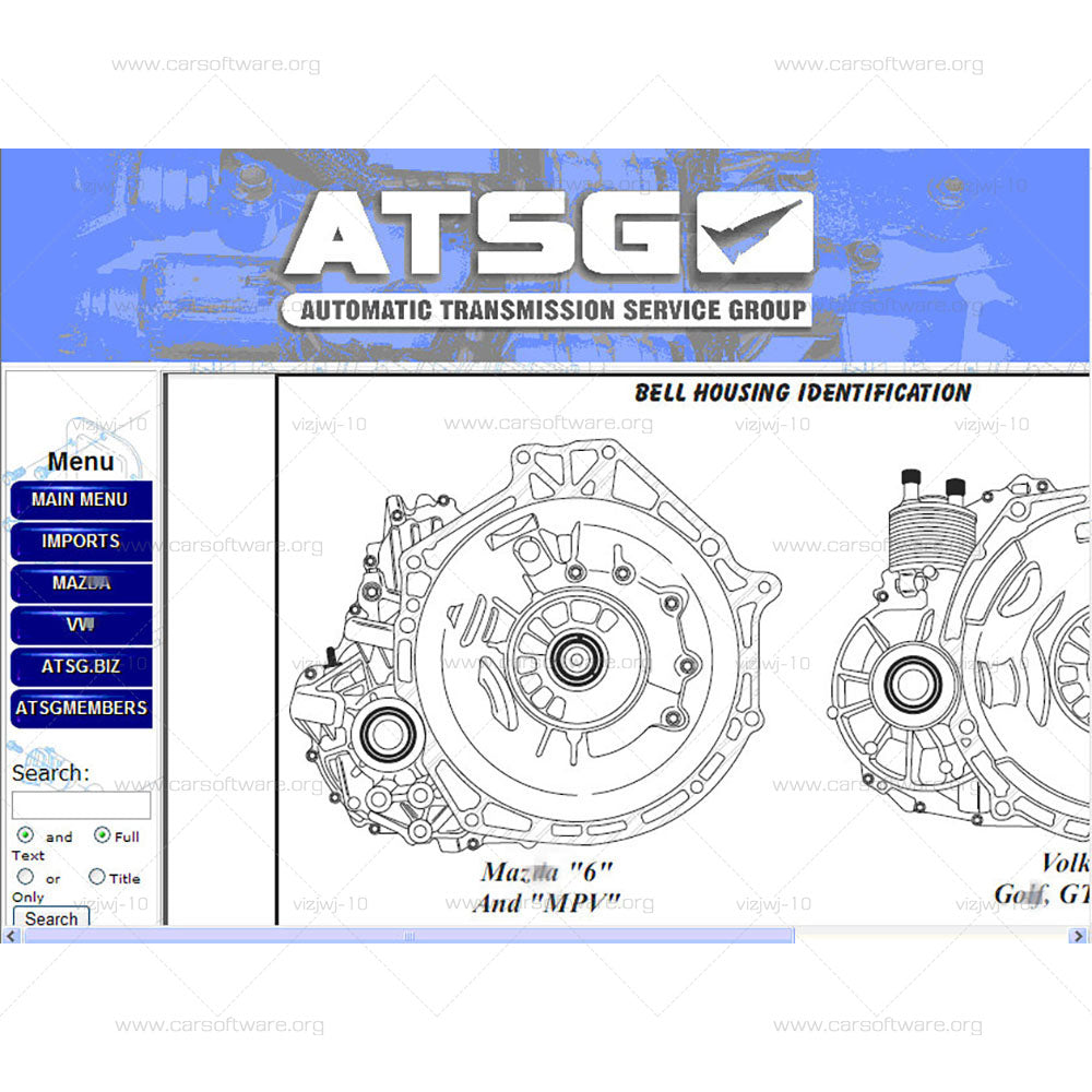 ATSG 2017  Automatic Transmission Maintenance Group Software including the maintenance, disassembly, technical bulletin and other information of the automatic transmission