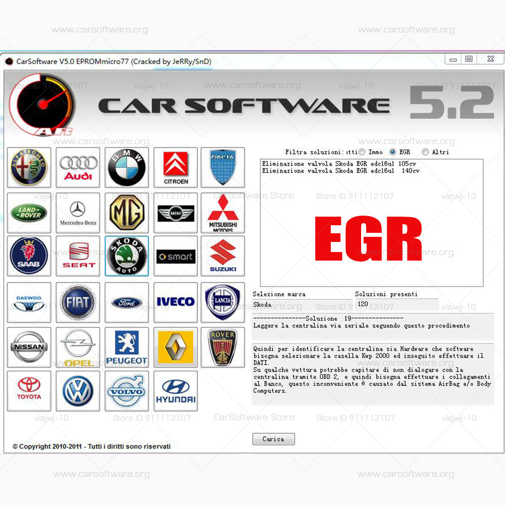 Professional automotive ECU maintenance tools Car Software V5.2 Disable EGR Valve / Repair Warm Start Problem / Disable Immobilizer through the ECU