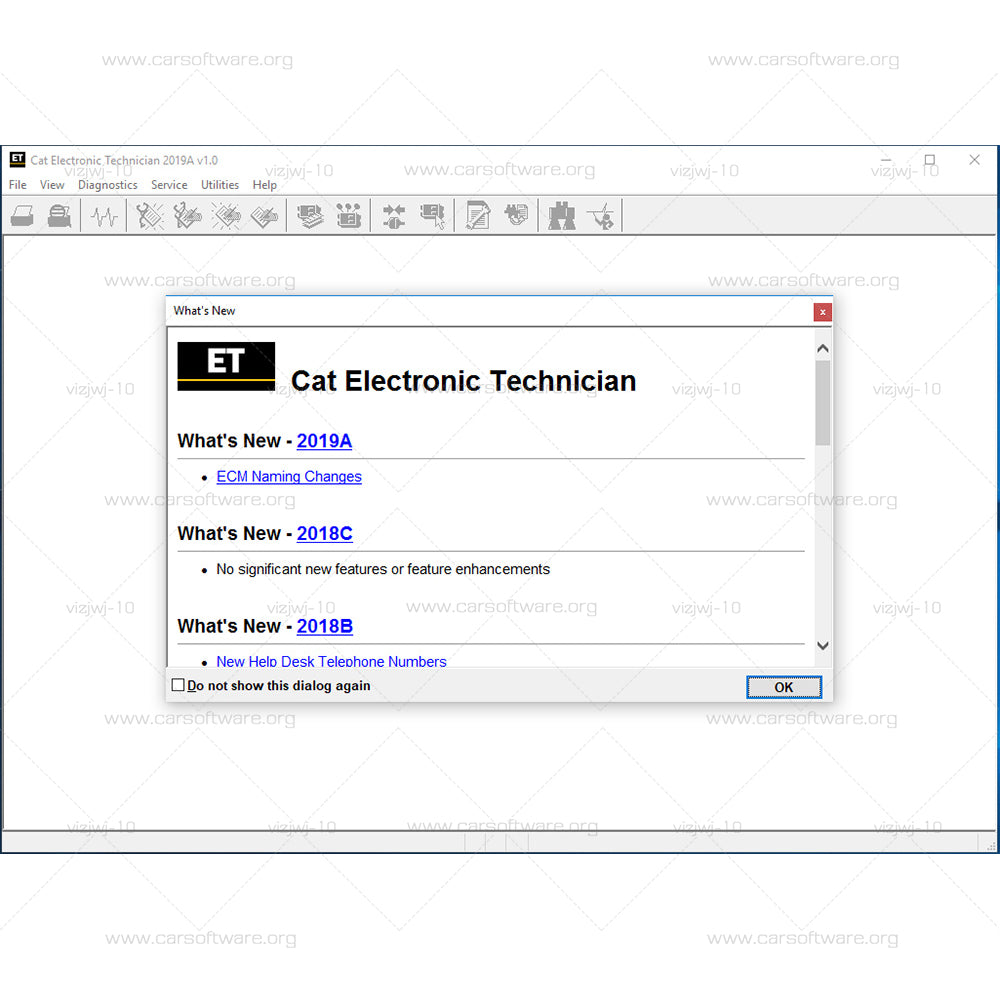 Caterpillar Electronic Technician 2019C Diagnostic Software Work with Nexiq Professional excavator maintenance software Electronic Control Module (ECM) Diagnose Communicate and Service electronically controlled