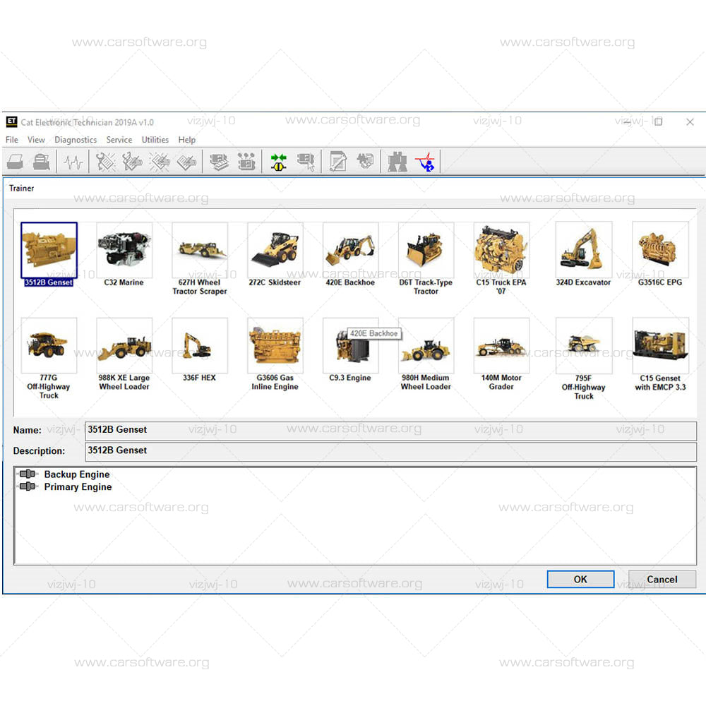 Caterpillar Electronic Technician 2019C Diagnostic Software Work with Nexiq Professional excavator maintenance software Electronic Control Module (ECM) Diagnose Communicate and Service electronically controlled