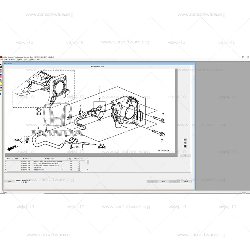 EPC HONDA Electronic Parts Catalog V2020 detailed information on spare parts for cars HONDA can search by model, part number, VIN Software Update Date : 2020