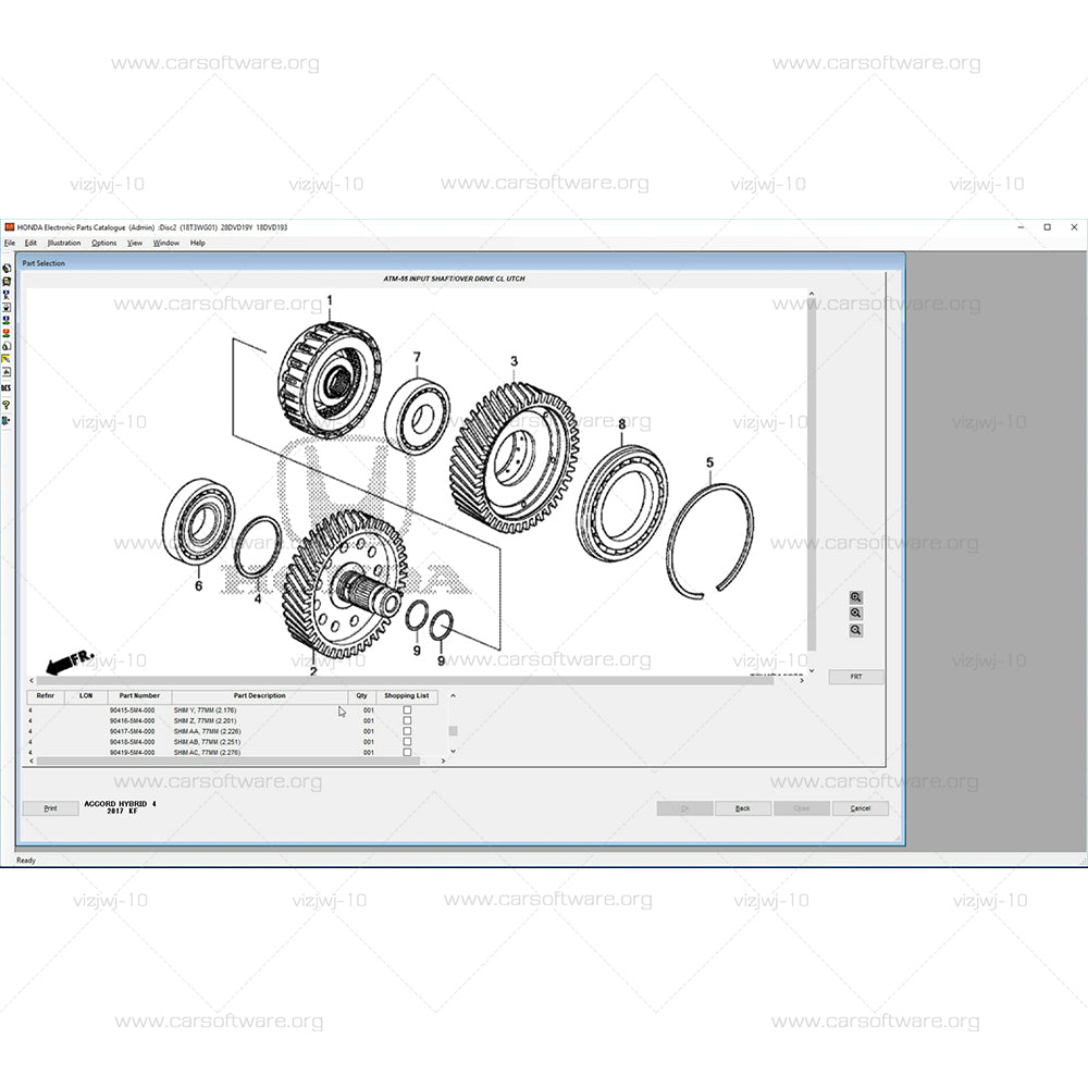 EPC HONDA Electronic Parts Catalog V2020 detailed information on spare parts for cars HONDA can search by model, part number, VIN Software Update Date : 2020
