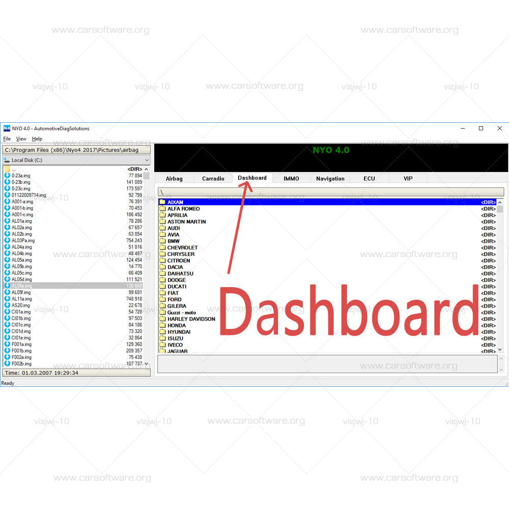 NYO 4.0 Professional vehicle maintenance software Designed for car-radio unlock and dashboard recalibration, Calculate, Rewrite, Identify Scripts.