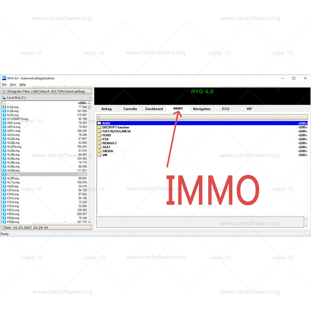 NYO 4.0 Professional vehicle maintenance software Designed for car-radio unlock and dashboard recalibration, Calculate, Rewrite, Identify Scripts.