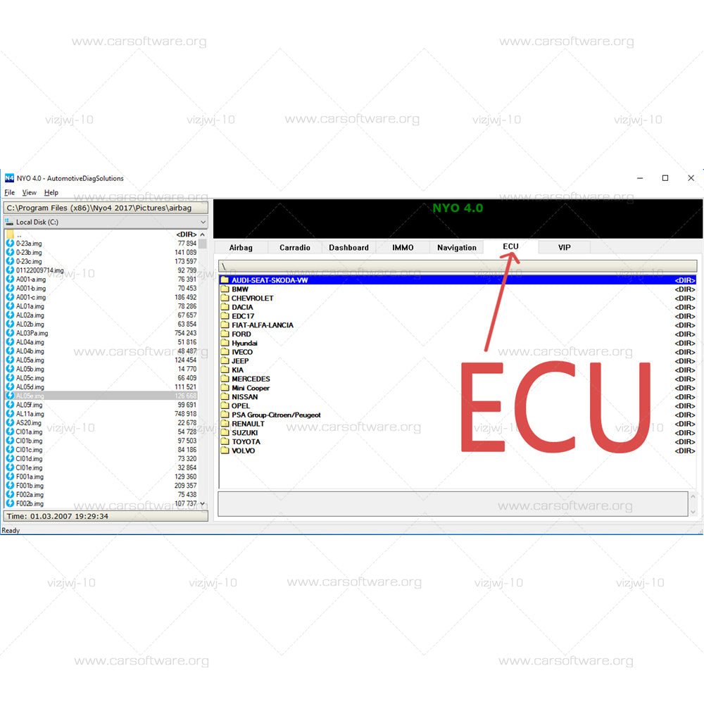 NYO 4.0 Professional vehicle maintenance software Designed for car-radio unlock and dashboard recalibration, Calculate, Rewrite, Identify Scripts.