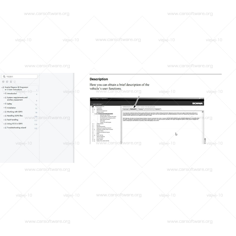 Scania Diagnos & Programmer 3 (SDP3) communicates with Scania vehicles SDP3 V2.57.1 For Truck, heavy truck, ship Fault Codes Trouble shooting Electrical System Checks & Adjustments Work with VCI2 / VCI3