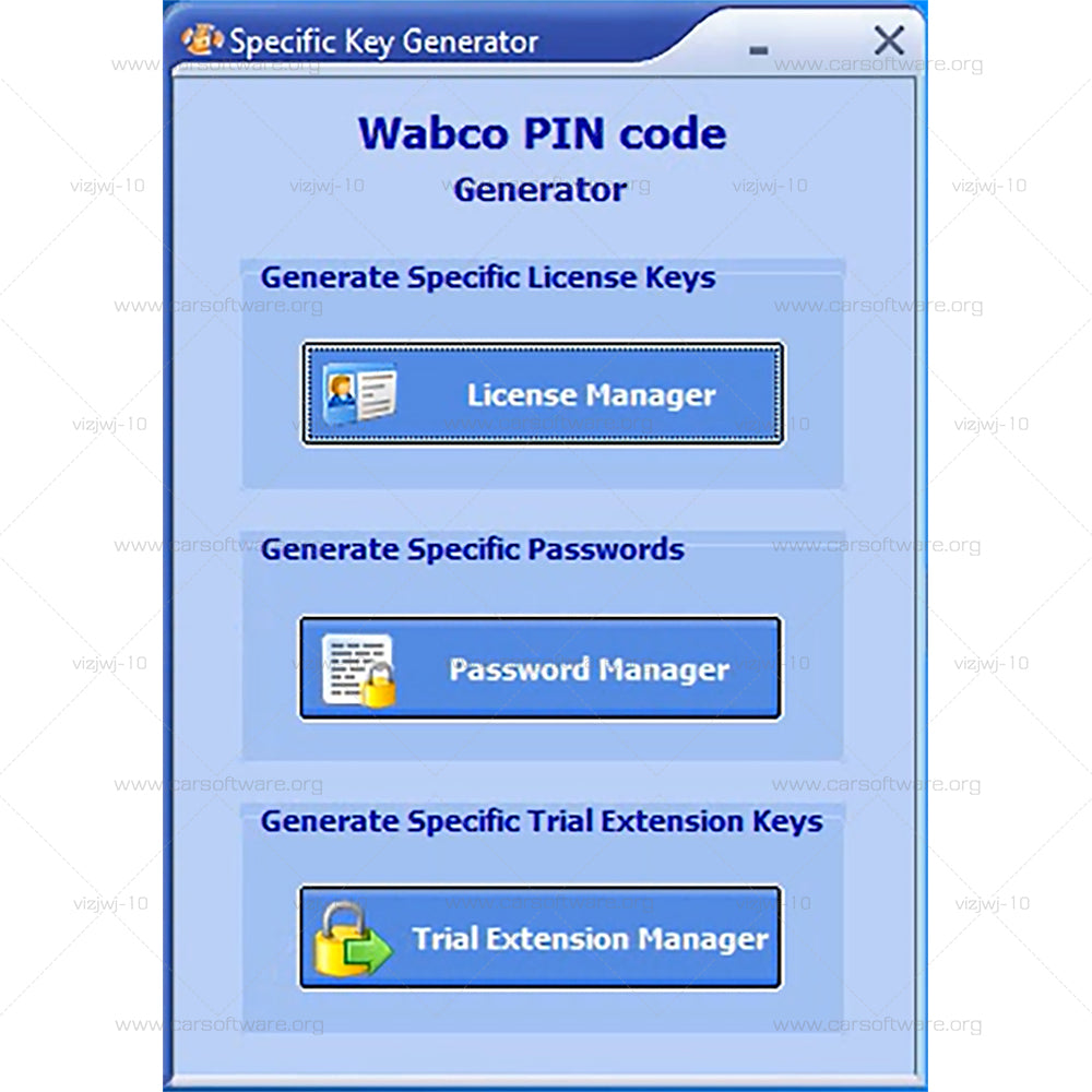 WABCO Pin Code Calculator V2014.1 Electronic & Pneumatic systems Diagnostic Software designed for maintenance of trailers, trucks and buses