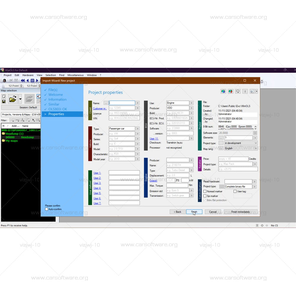 WinOLS 4.7 with keygen + ECM TITANIUM 1.61 with +26000drive +  Damos 2020 searching and finding of maps Especially to modify the memory contents of ECUs