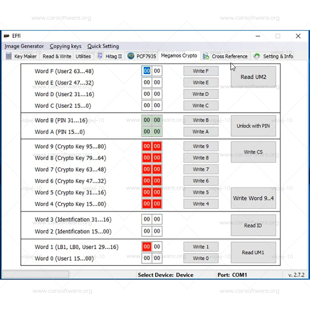 Zed-Bull Clone V2.7.2 Work with Diagnostic Tool Equipment Mini ZedBull V508 Finding PIN Code software EFfI - Second Life can work with all clones and original devices Transponder Cloning